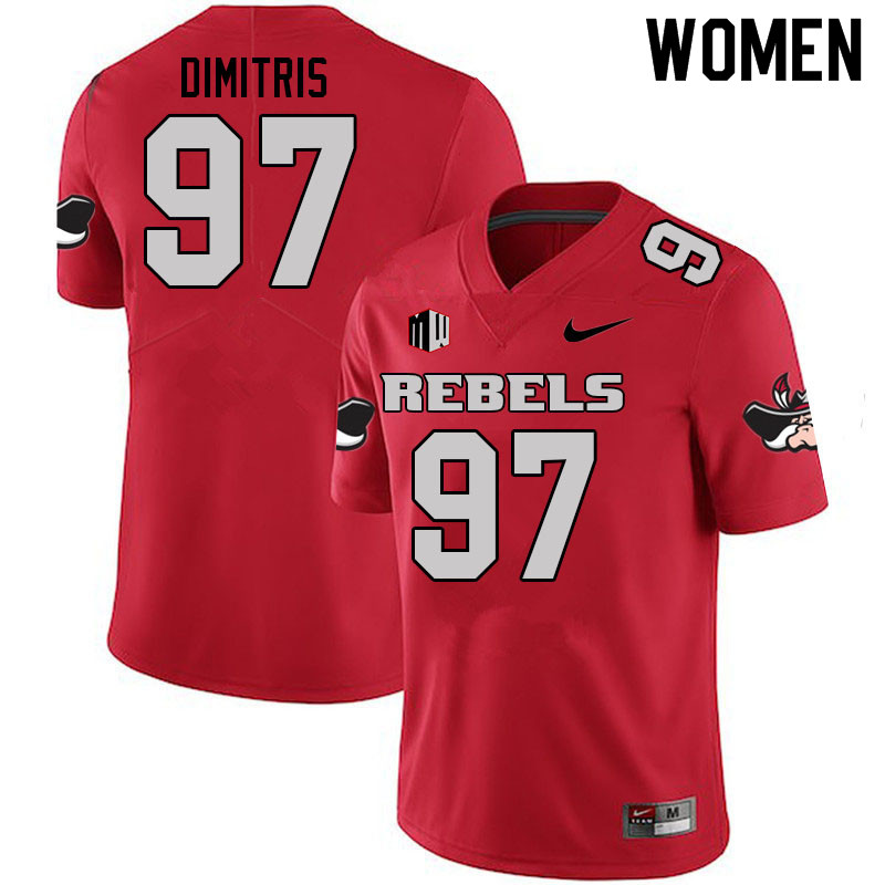Women #97 Nick Dimitris UNLV Rebels College Football Jerseys Sale-Scarlet
